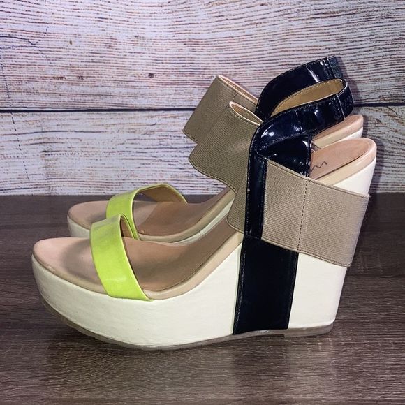 Matisse Women's Sz 8 Multi-Color Platform Wedge Sandals - Picture 5 of 12